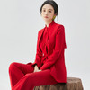 IWY/扶摇系列 新中式国风红色西装外套女年会主持套装秋冬高端改良唐装西服FYC238+FYP239 商品缩略图7