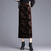 复古提花半身裙，时尚气质金丝绒高腰长裙新款中长裙MYX-ZY-1267-Y 商品缩略图0