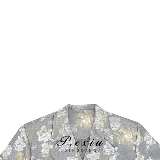 01-1 潘依绣丁丁宠粉夏季新款压花宽松时尚百搭短袖西装 K8143 商品图2