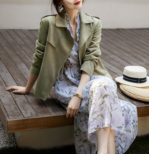 裁缝学苑AS174 短款麂皮绒机车夹克纸样外套女装上衣服装打板 商品图2