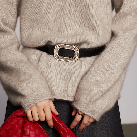 【可可推荐】R V方扣腰带 绸缎质感 配饰佰搭 宽细可选 商品图1