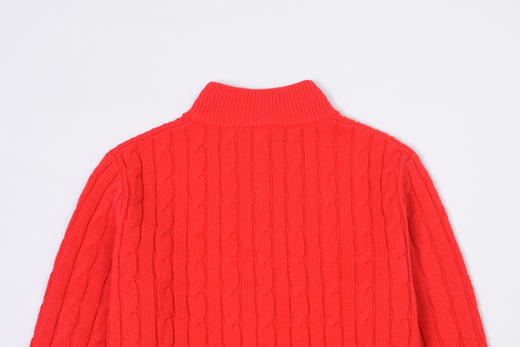 小马标 经典纽花 90%羊毛 高领半拉链套头针织衫 6色 PT-1155 商品图9