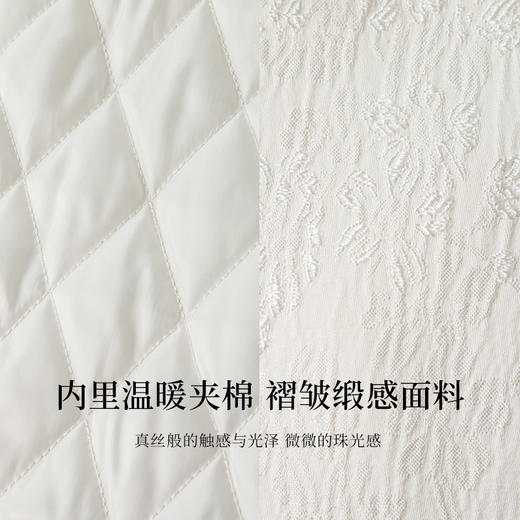 【严选】伊芙丽春氛围感新中式提花水貂毛盘扣夹棉短外套1F1910021 商品图3