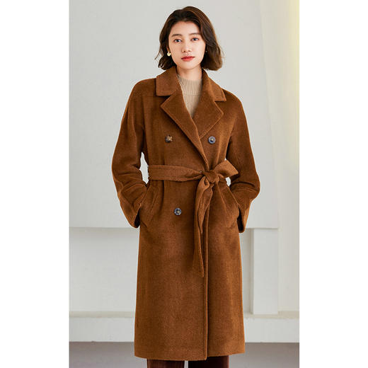 乔万尼羊驼毛羊毛长款大衣高级感ET4A842 商品图1