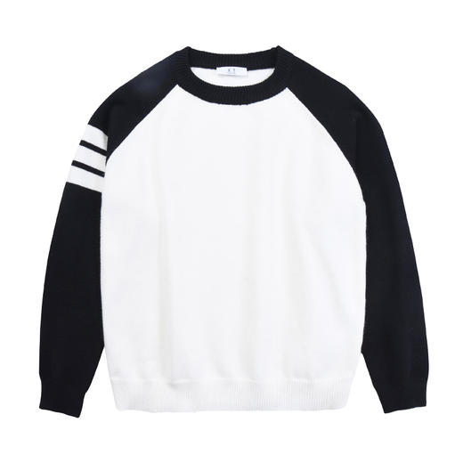 徐太浪时尚美式拼色套头毛衣男秋冬季潮牌男装内搭打底针织衫上衣 商品图4