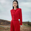 IWY/新中式国风红色复古盘扣西装外套女设计感短款小西服上衣潮FYC240+FYP241+FYB254 商品缩略图2