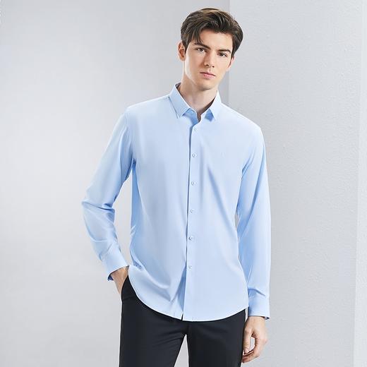【特价】【含莫代尔】柒牌男士方领长袖衬衫2024春季新款商务正装打底衬衣	126A70400 商品图2