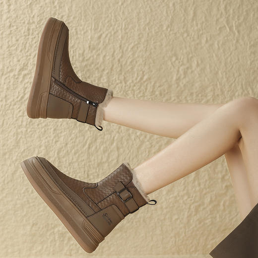 品质好货| Safiya/索菲娅2023加绒加厚户外兔毛雪地靴 SF3411A719 商品图9