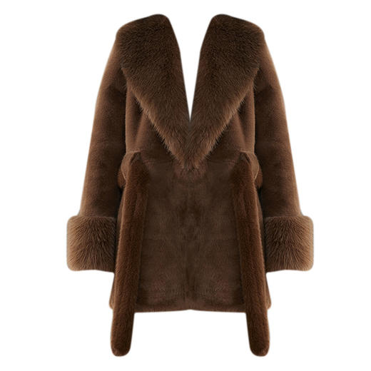 皮毛一体外套气质时尚潮流洋气百搭加厚保暖毛绒外套HR-WZ231669 商品图4