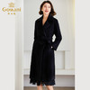 乔万尼冬季羊驼毛羊毛大衣高级感黑色中长款ET4A855 商品缩略图2