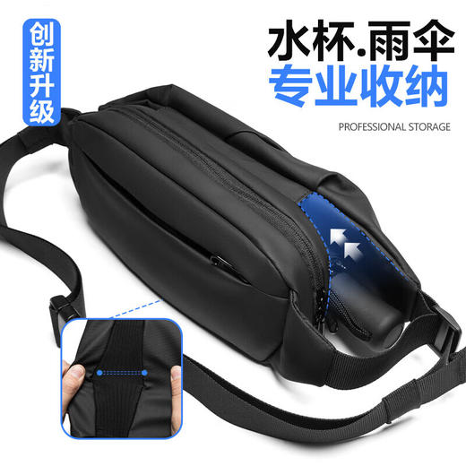 维多利亚旅行者潮流潮流机车运动腰包单肩包斜挎包邮差包5055 商品图3