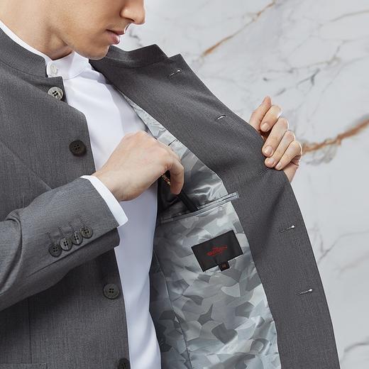柒牌男士西服套装2024春季新款商务休闲简约立领中青年西装中山装	126C70740 商品图2