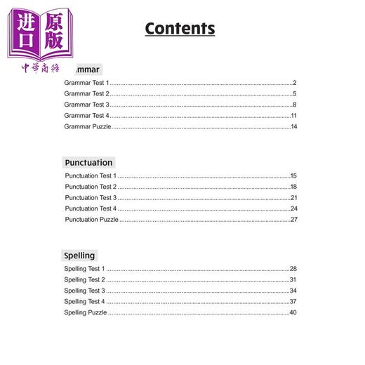 【中商原版】英国原版CGP教辅 新的 KS2 英语 10分钟测试 语法标点和拼写 5年级New KS2 English 10-Minute Tests Grammar Year5 商品图1