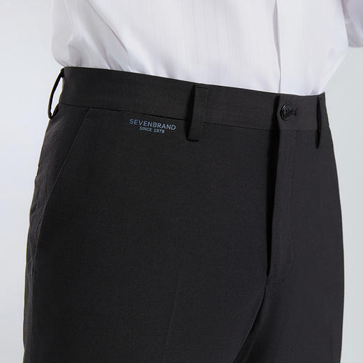 【犀牛褶】柒牌男装西裤2024春季新款商务休闲含麻男士直通长裤子	126H70940 商品图2