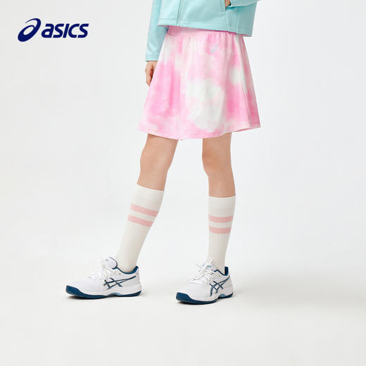 asics/亚瑟士童装2024春季女儿童吸湿速干网球裙内置安全裤防走光 商品图0