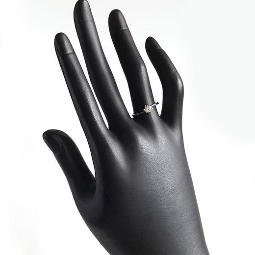 【天然正品】AU750白金钻石戒指0.28克拉D-E SI  13号（戒圈可改）230823JJ09 商品图5