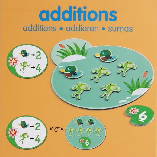 djeco池塘学数数幼儿玩具3-4岁宝宝启蒙学前儿童早教教具益智游戏 商品图1