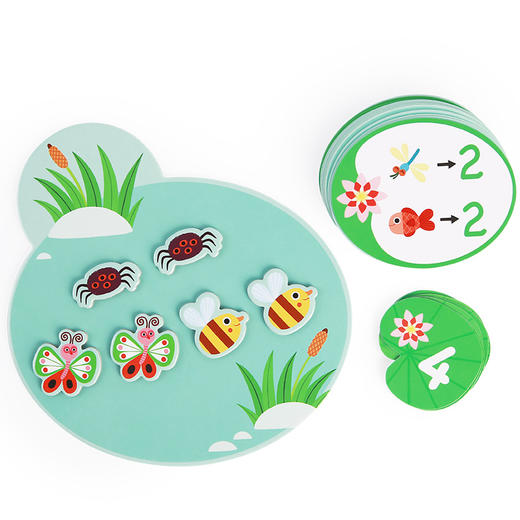 djeco池塘学数数幼儿玩具3-4岁宝宝启蒙学前儿童早教教具益智游戏 商品图3