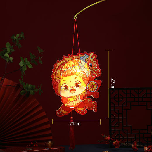 【多种款式，随心选择！】龙年手提灯笼PVC发光灯笼，儿童手工DIY材料包新年装饰品年货，寓意丰富 乐过新春！ 商品图7