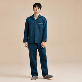 康妮雅男式长袖长裤开襟套装