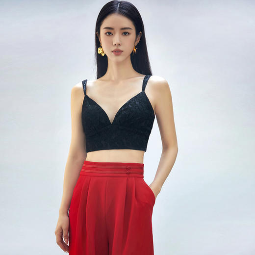 IWY/新中式国风红色复古盘扣西装外套女设计感短款小西服上衣潮FYC240+FYP241+FYB254 商品图4