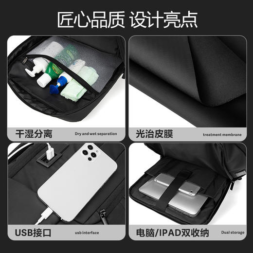 维多利亚旅行者城市通勤防盗笔记本电脑包双肩包背包9066 商品图0