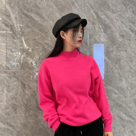 19WS净色基础款套头毛织衫31016（黑白红） 冬季 312064032105