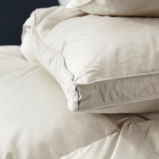 【专柜-多样屋】纯棉秋冬季芯肌鹅绒被-香槟金/220*240cm 商品图4