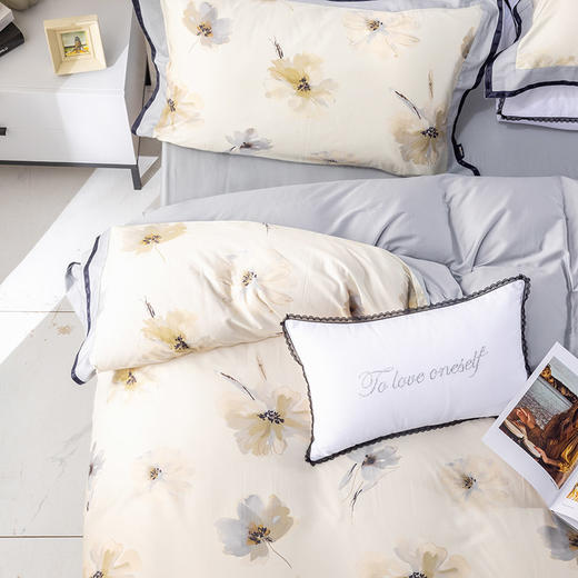 多喜爱 60S贡缎长绒棉法式轻奢四件套 瑰夏/依索hlcs 商品图6