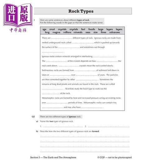 【中商原版】英国原版CGP教辅 KS3化学工作手册-更高 KS3 Chemistry Workbook-Higher 中学教辅 英文原版进口教辅参考工具书 商品图4