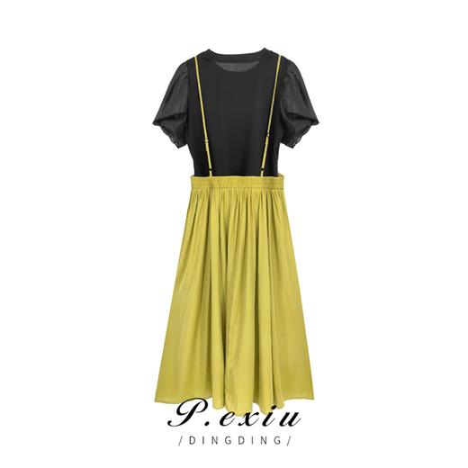 08-2 潘依绣丁丁宠粉天-丝 夏季两件套休闲气质连衣裙 K1349 商品图1