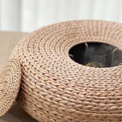 【艾草坐灸蒲团】天然蒲草手工编制 补阳元 祛湿寒 提升自身免疫 全身适用 无甲醛 艾灸送礼之选 商品图3