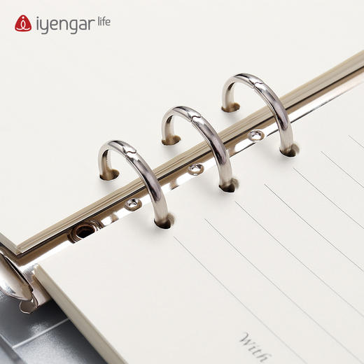 艾扬格文创A5活页笔记本（新版）道林纸 艾扬格大师语录   艾扬格体式名称体式图例 商品图2