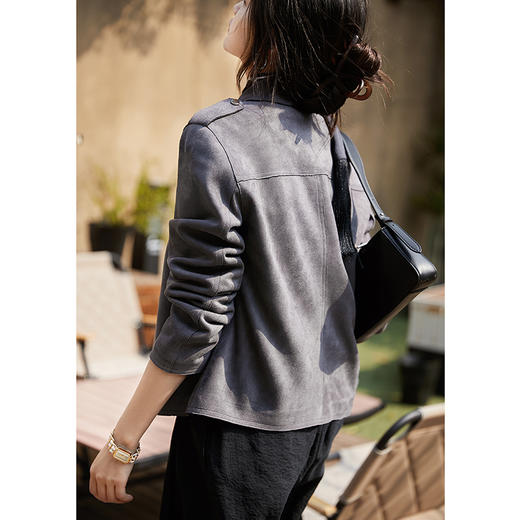 裁缝学苑AS174 短款麂皮绒机车夹克纸样外套女装上衣服装打板 商品图4