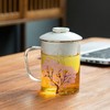 创意变色玻璃水杯家用个性潮流耐热泡茶杯带盖茶水分离办公茶杯子 商品缩略图0
