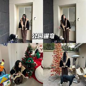 新品上身 | 公园遛弯！羊羔毛+同色系工装裤，松弛感拿捏了！💕