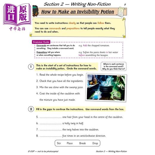 【中商原版】英国CGP KS2 English Writing Targeted Question Book - Year 3 商品图2