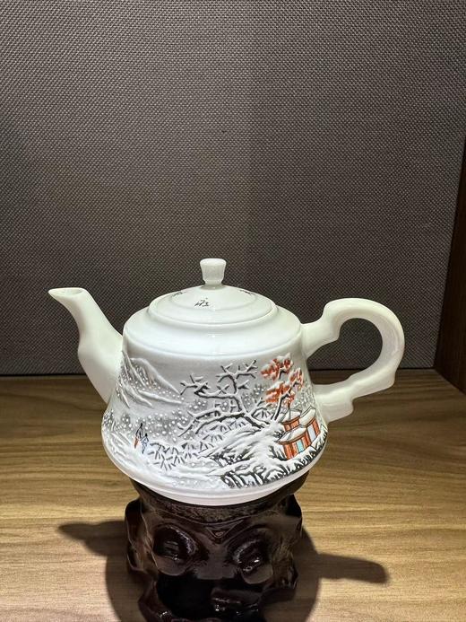 景德镇陶瓷 国瓷红叶 8头手绘雪景茶具 商品图1