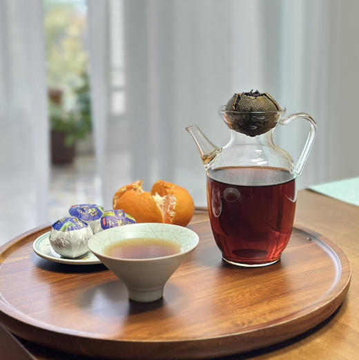 柑普茶｜小青柑（2019年天马古树柑+2015年宫廷熟普）阳光生晒，低温烘干，核心地理，果香馥郁，清香甜醇，汤色橙红明亮，越陈越香，自饮馈赠佳品，刚刚好的上品小青柑 净重：250g*1罐 商品图3
