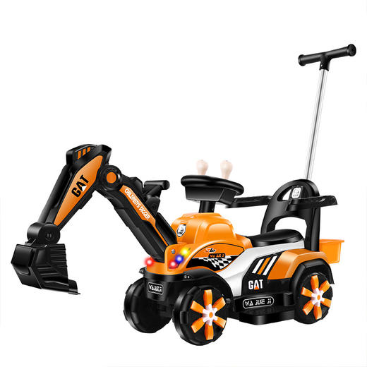 大号挖掘机挖土机 可坐可骑电动挖机 宝宝儿童电动挖掘机 商品图4