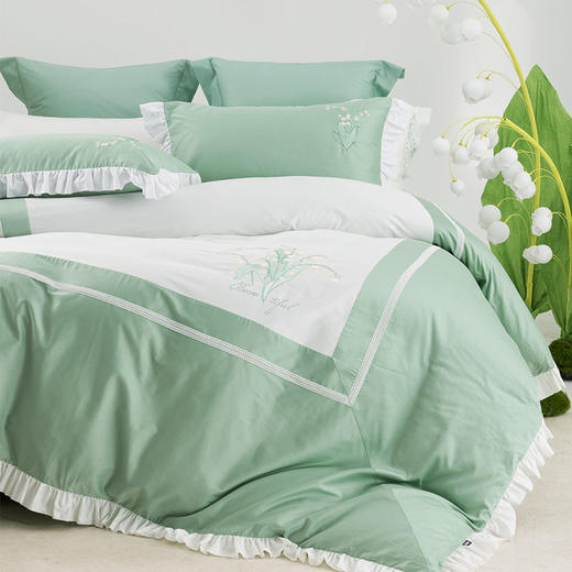 多喜爱 60S贡缎长绒棉清新花卉三/四件套 山谷风铃/聆听幸福 商品图7