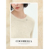 【有赞】COCOBELLA治愈系金属标蓬松软糯毛衣女宽松开叉亲肤针织衫MZ551D 商品缩略图2