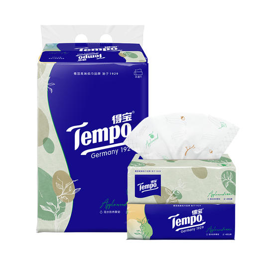 『得宝Tempo』抽纸4层90抽4包 软抽面巾纸（苹果木味/杉青果木味）（新旧包装随机发） 商品图5