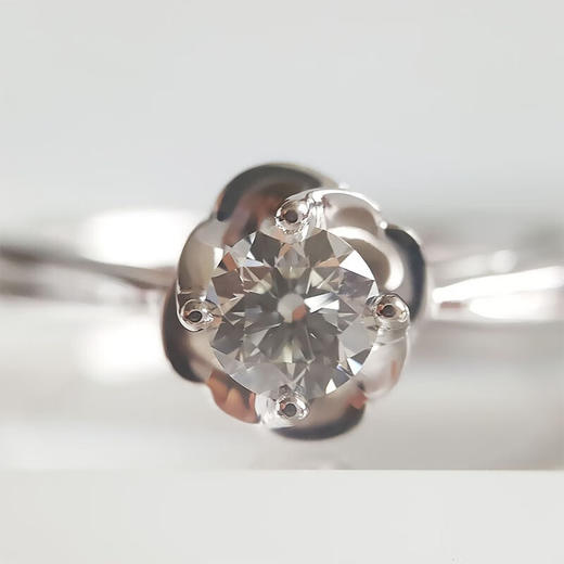 【天然正品】周大福AU750白金钻石戒指0.30克拉H SI  14.5号（戒圈可改）230823JJ04 商品图2