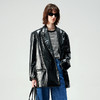 Self Who黑色pu皮衣外套女2024春季新款设计感美式复古高级感上衣 商品缩略图2