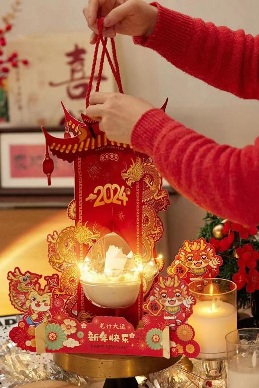 中式新年仿古屋檐蛋糕（夹心有草莓，芒果，奥利奥，巧克力脆脆四选一）插件随机。 商品图4