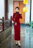 冬款加厚水貂绒长款时尚显瘦复古高档旗袍SYG-767 商品缩略图7