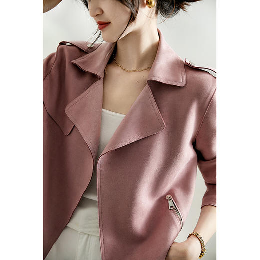 裁缝学苑AS174 短款麂皮绒机车夹克纸样外套女装上衣服装打板 商品图3