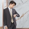 柒牌西装男套装2024春季新款商务休闲平驳领暗条纹男士西服两件套	126C70980 商品缩略图1