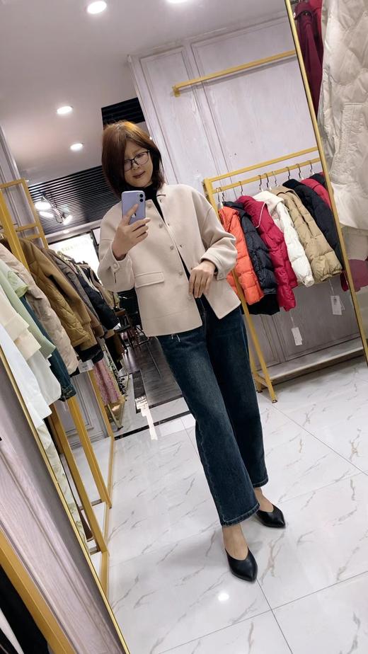 D6185         洋气气质减龄百搭短款双面羊绒大衣外套(特价不退换） 商品图2